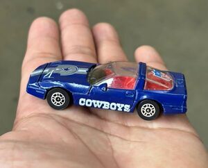 Vtg Corgi 1983 NFL Dallas Cowboys Blue Chevy Corvette 1/64 Rare